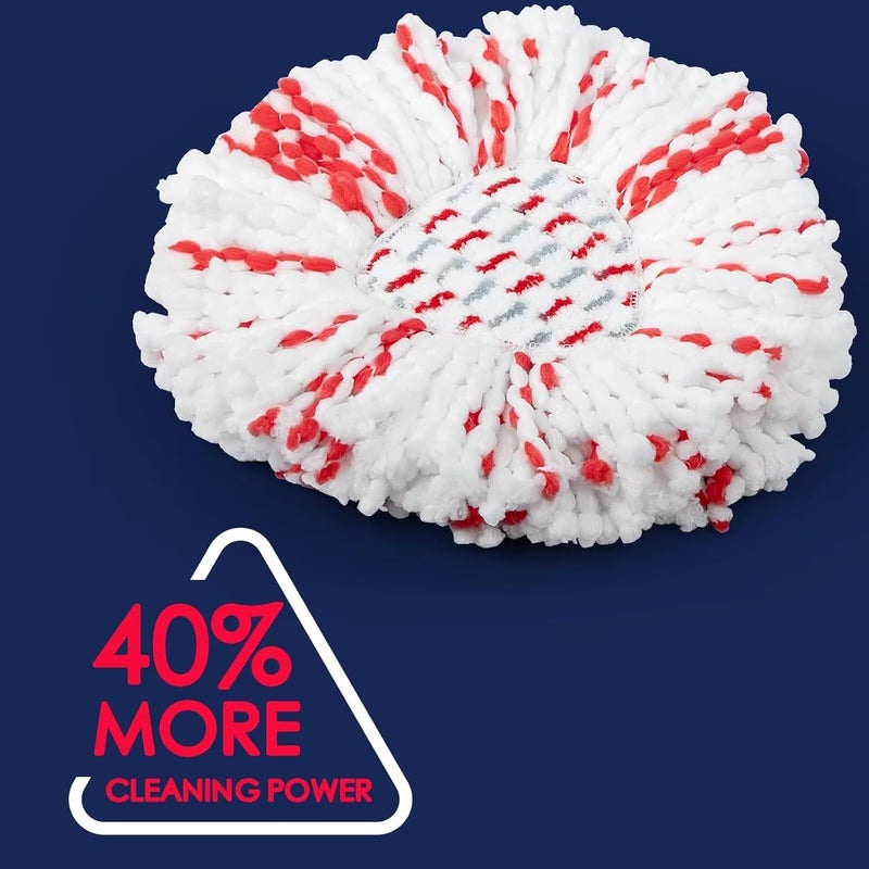 MXZONE Spin Mop Heads Replacements Compatible with O Cedar Easy Wring 1-Tank System, 40% More Cleaning Power Mop Replace Head, Deep Cleaning Mop Refills, 2 Packs - Image 2